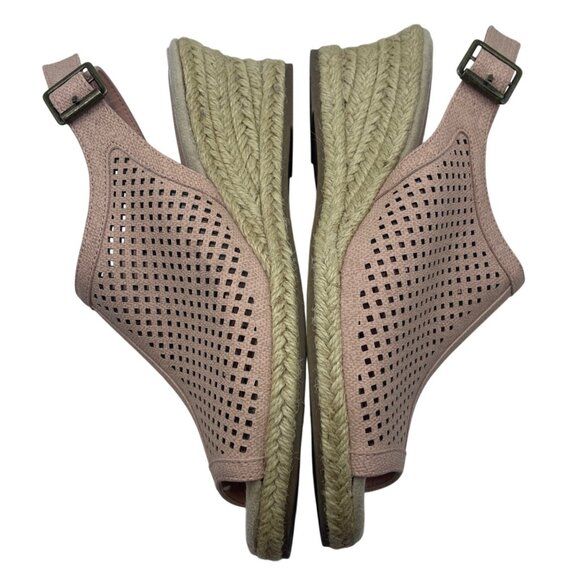 Easy Street Stacy Espadrille Sandals Blush Pink Open Toe Size 6 - Picture 7 of 10